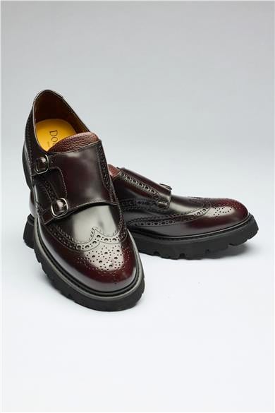Bordo Tokalı Deri Ayakkabı