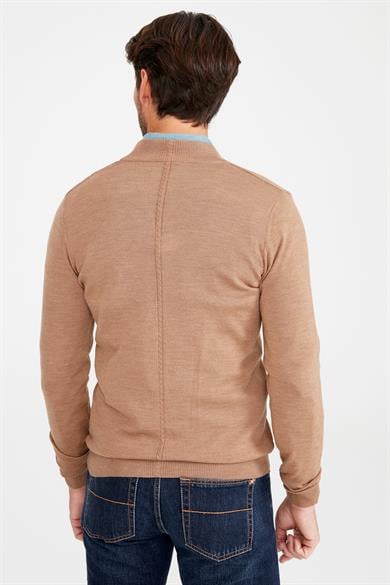 Camel Trio Yaka Yün Triko