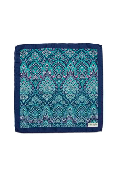 Desenli İpek Cep Mendili