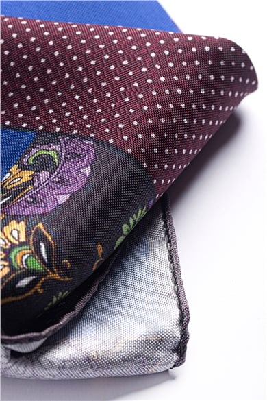 Desenli İpek Cep Mendili