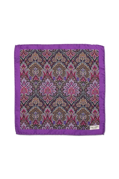 Desenli İpek Cep Mendili