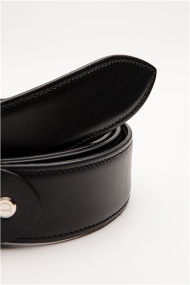 Doucal’s Siyah Erkek Deri Kemer