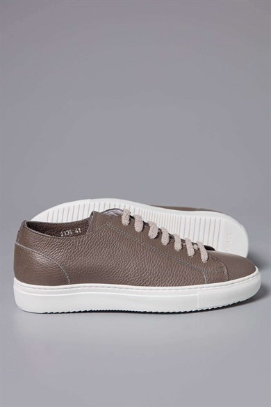 Doucals Moka Kahverengi Deri Low-Top Ayakkabı