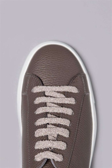 Doucals Moka Kahverengi Deri Low-Top Ayakkabı