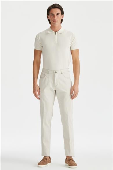 Ekru Erkek Denim Pantolon