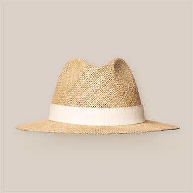 Ekru Hasır Panama Şapka