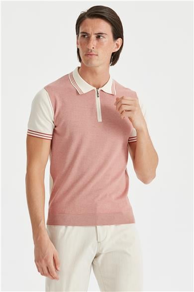 Ekru Kardinal Erkek Fermuarlı Triko