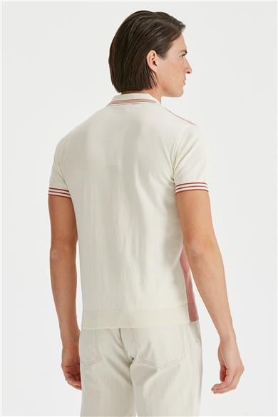 Ekru Kardinal Erkek Fermuarlı Triko