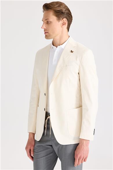 Ekru Pamuk Ceket