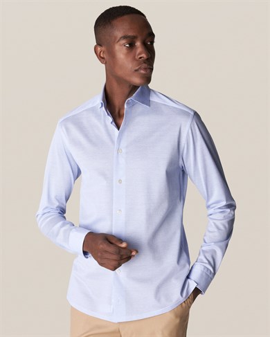 Eton Mavi Contemporary Pique Gömlek