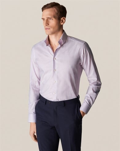 Eton Pembe Çizgili Erkek Gömlek