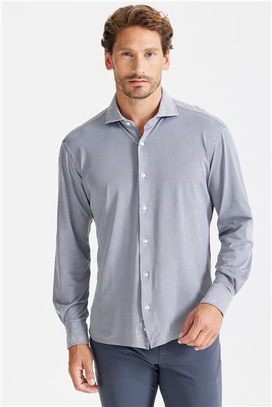 Füme Oxford Teknik Kumaş Gömlek