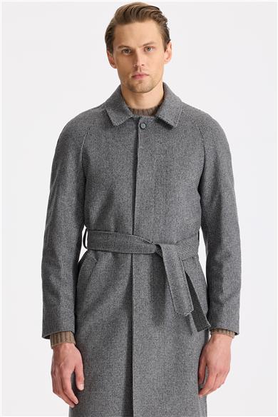 Füme Raglan Yün Kaşmir Palto