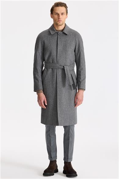 Füme Raglan Yün Kaşmir Palto