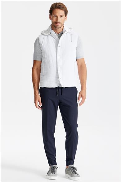 Gri Beyaz Pamuk Spor Yelek