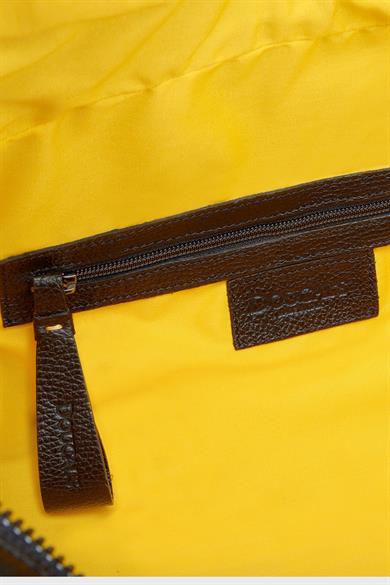 Gri Deri Seyahat Çantası