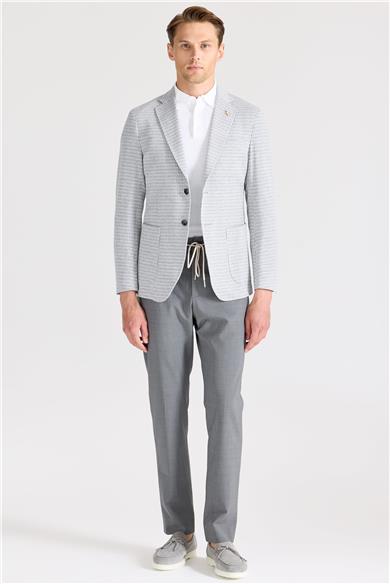 Gri Desenli Pamuk Ceket