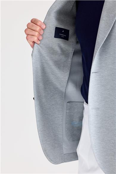 Gri İpek Pamuk Ceket