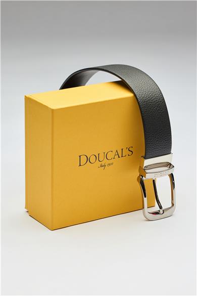 Gri Kahverengi Çift Taraflı Deri Kemer