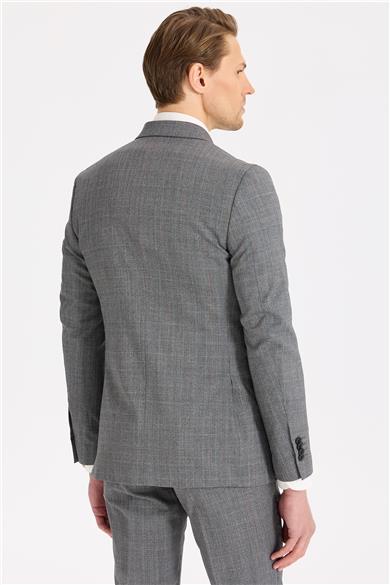 Gri Kruvaze Yün Takım Elbise