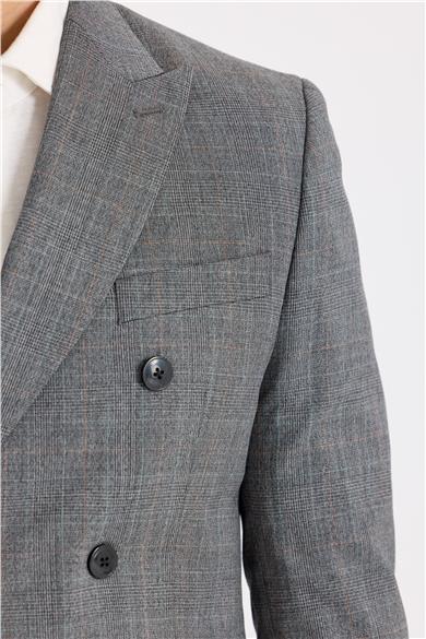 Gri Kruvaze Yün Takım Elbise