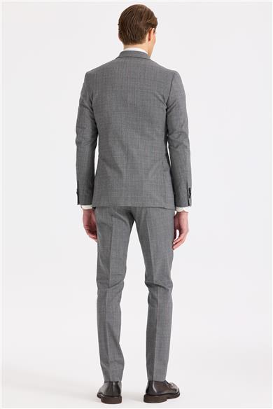 Gri Kruvaze Yün Takım Elbise