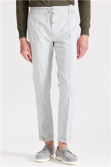 Gri Likra Pamuk Spor Pantolon