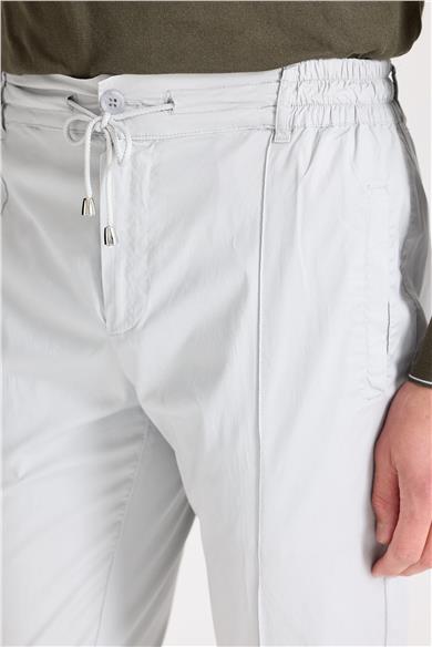 Gri Likra Pamuk Spor Pantolon