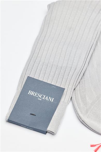 Gri Merserize Pamuk Çorap