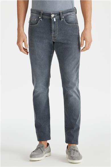 Gri Organik Pamuklu Denim Pantolon
