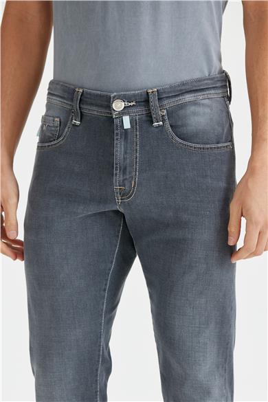 Gri Organik Pamuklu Denim Pantolon
