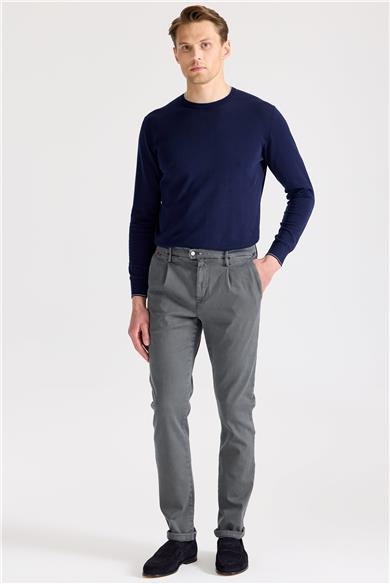 Gri Pamuk Chino Pantolon