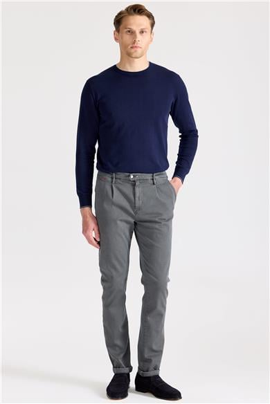 Gri Pamuk Chino Pantolon