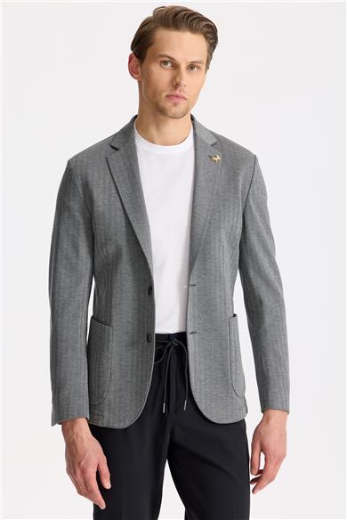 Gri Running Spor Ceket