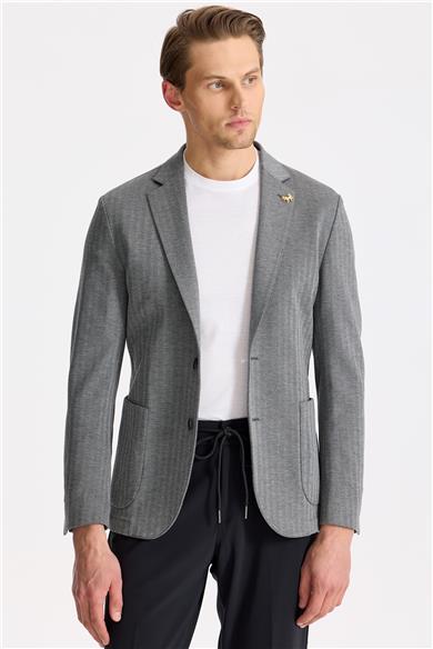 Gri Running Spor Ceket