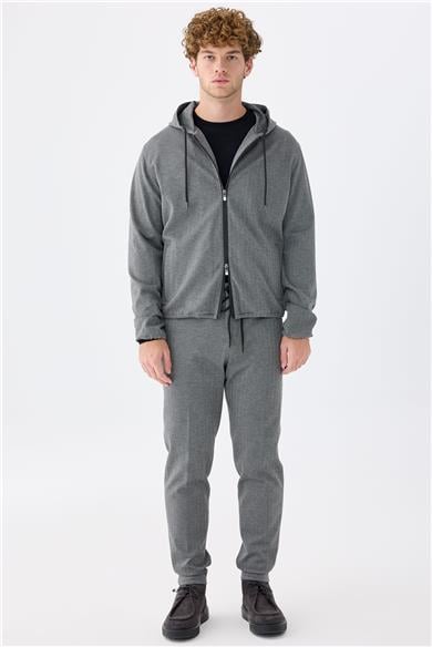 Gri Running Spor Takım Elbise 