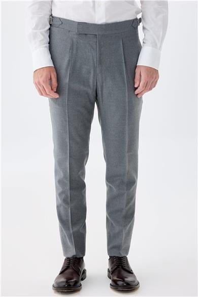 Gri Tokalı Yün Pantolon