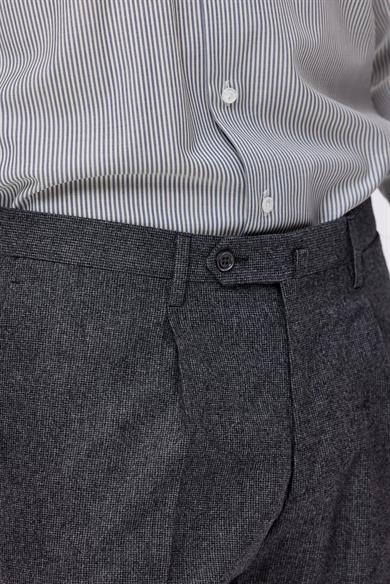 Gri Yün Kruvaze Takım Elbise