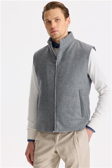 Gri Yün Yelek 
