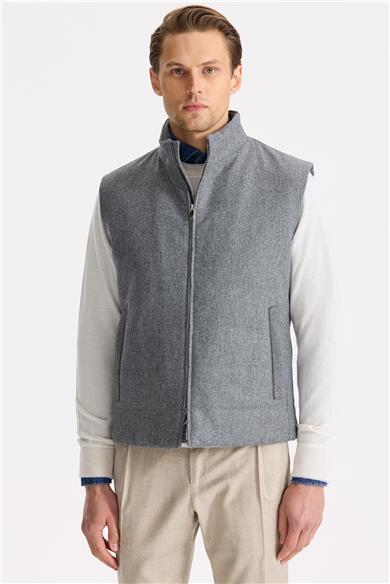 Gri Yün Yelek 