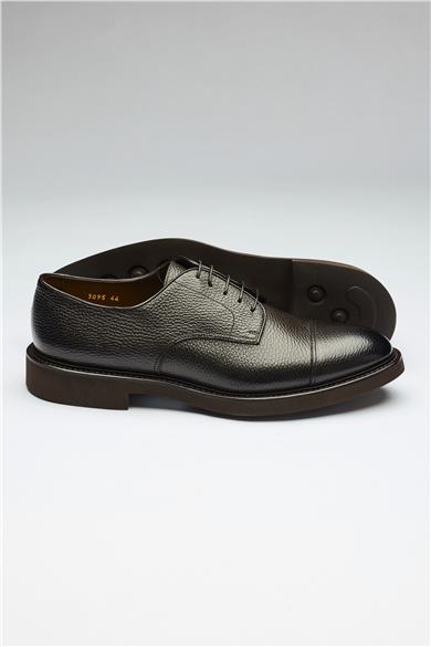 Kahverengi Bağcıklı Deri Ayakkabı