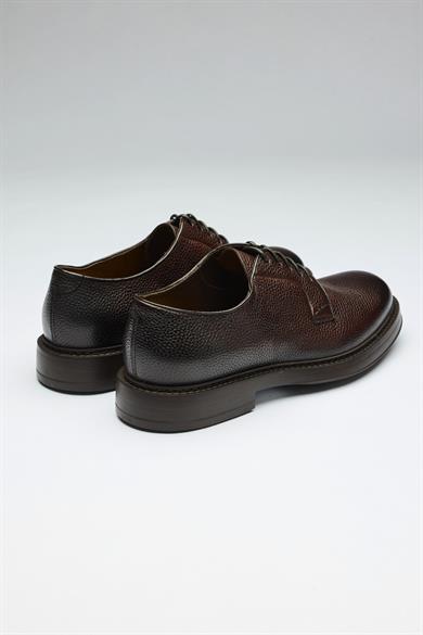 Kahverengi Bağcıklı Deri Ayakkabı