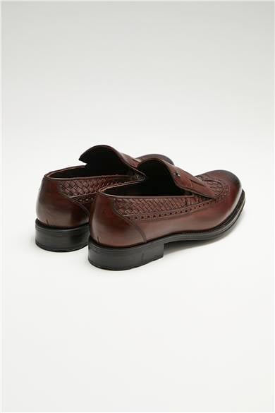 Kahverengi Deri Loafer 