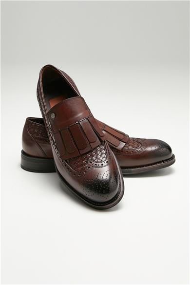 Kahverengi Deri Loafer 