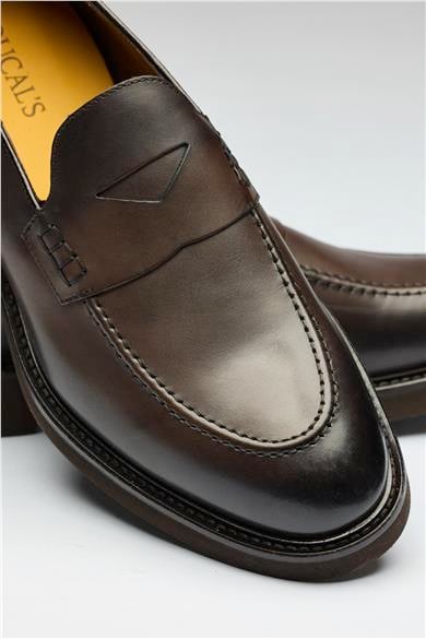 Kahverengi Deri Loafer
