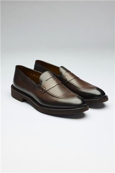 Kahverengi Deri Loafer