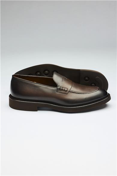 Kahverengi Deri Loafer