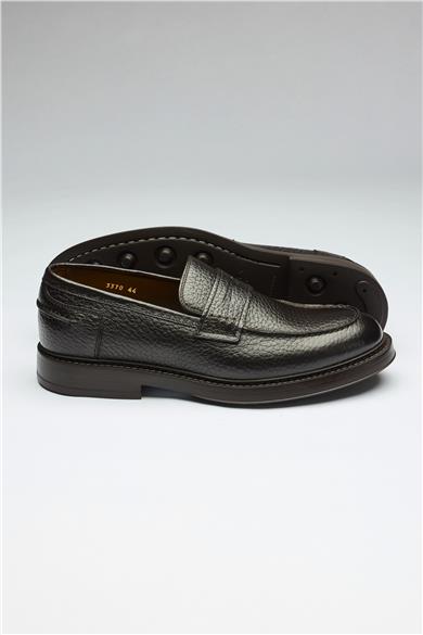 Kahverengi Deri Penny Loafer