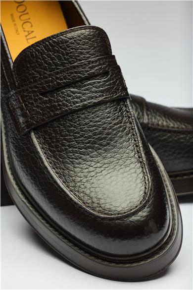 Kahverengi Deri Penny Loafer