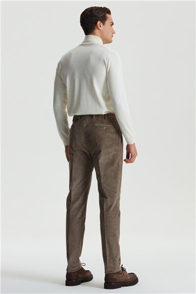 Kahverengi Kadife Erkek Pantolon